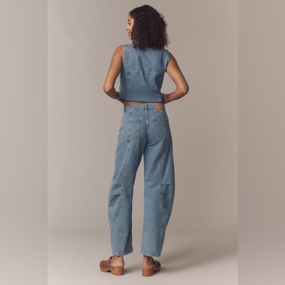 NWT! Anthropologie ALIGNE Courage Mid-Rise Barrel-Leg Jeans 🏠🗝️ - Picture 3 of 6